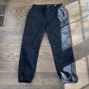 Men's Black Camouflage Cargo Pants